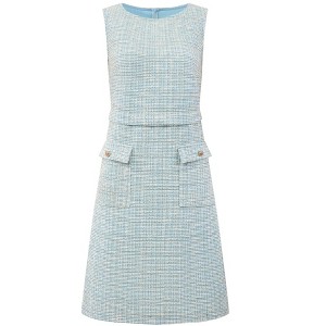 INSPIRE CHIC Women's Sleeveless Tweed Boat Neck Work Office Sheath Dresses - 1 of 4