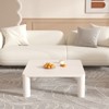 GustoWave Coffe Table, 33.5" Modern Minimalist Square Coffee Tables for Living Room Office, Low Table, Tatami Floor Tables, Cream White - 3 of 4