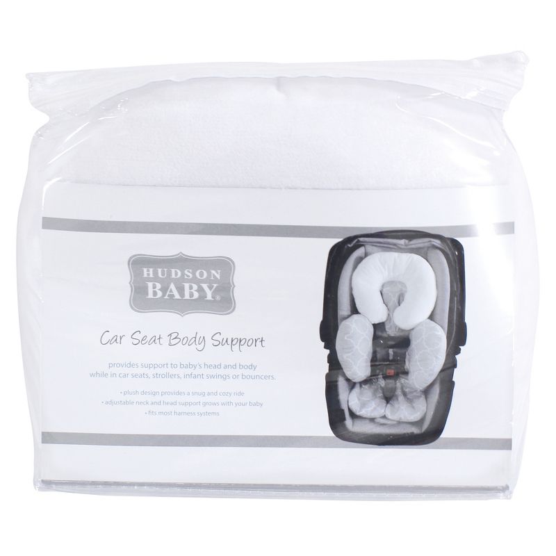 Hudson Baby Infant Unisex Car Seat Body Support Insert, Gray Trellis, One Size, 3 of 5