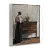 Stupell Industries Classic Woman In Dress Reading Black Framed Giclee Art - 3 of 4