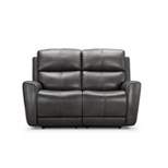Gillian Leather Power Recliner Sofa Loveseat with Power Headrests Gray - Abbyson Living