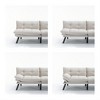 2-Seater Convertible Folding Modern Sofa Bed with Adjustable Armrest & Backrest and Soft Smooth Cover - 4 of 4