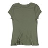 bar III Womens Ribbed Basic T-Shirt, Green, Small - 2 of 2