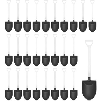 Blue Panda 120 Pack Disposable Plastic Shovel Spoons for Desserts & Ice Cream, Birthday Party Supplies