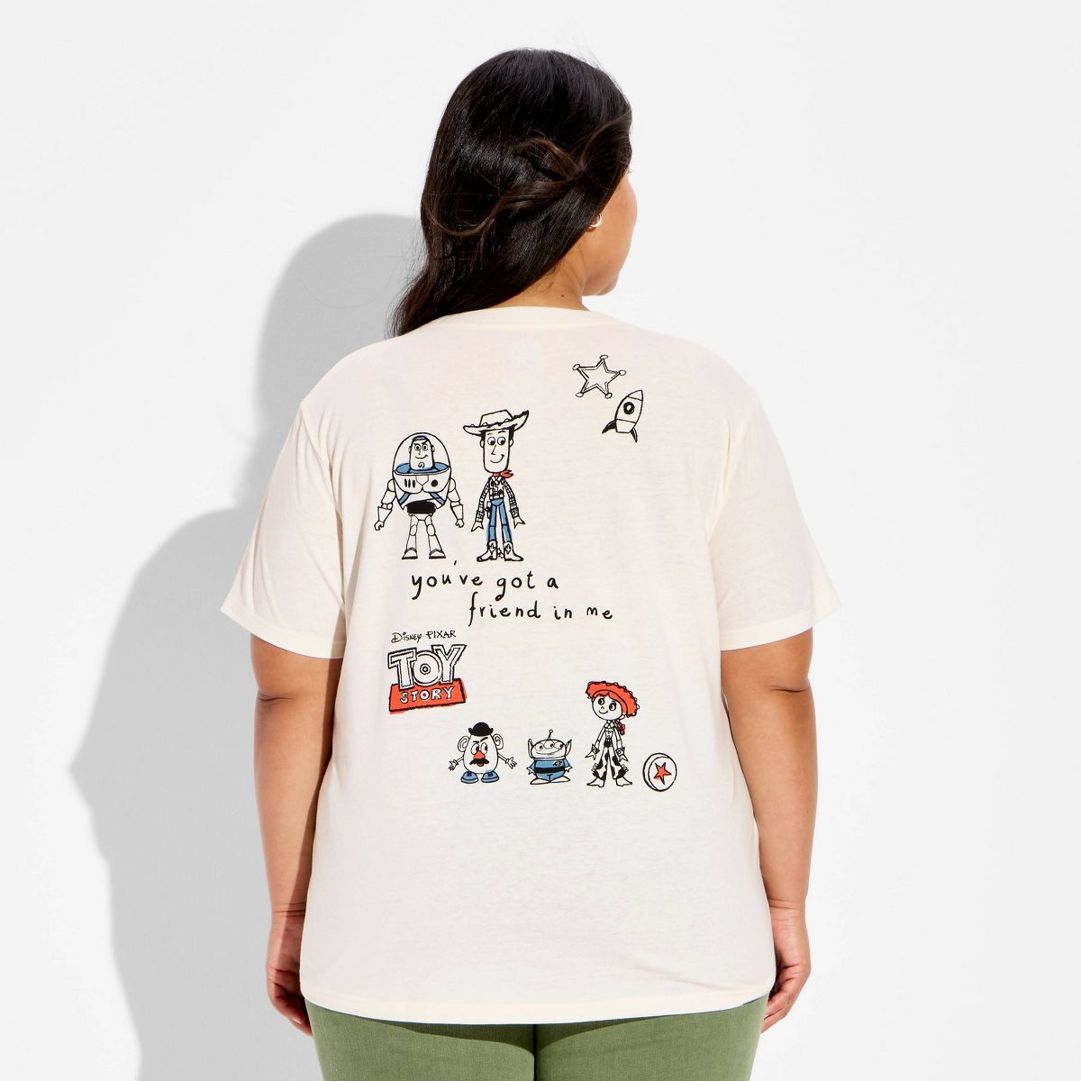 Women's Toy Story Short Sleeve Graphic T-Shirt - Cream - thumbnail 6