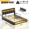 Besiost Bed Frame with Storage Headboard and Charging Station - 4 of 4