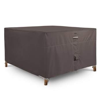 Classic Accessories Ravenna Water-Resistant Patio Bar Table and Chair Set Cover, Dark Taupe