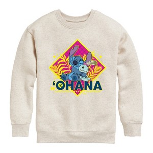Boys' - Disney - Lilo & Stitch Graphic Long Sleeve Fleece Sweatshirt - 1 of 4