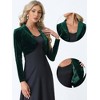 INSPIRE CHIC Women's Long Sleeve Lapel Collar Velvet Open Front Cropped Cardigan - 2 of 4