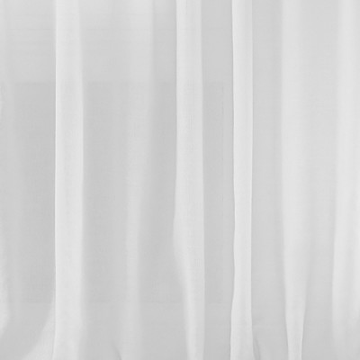 White Sheer Cotton Tab-Top Ruffle Window Curtain Panel