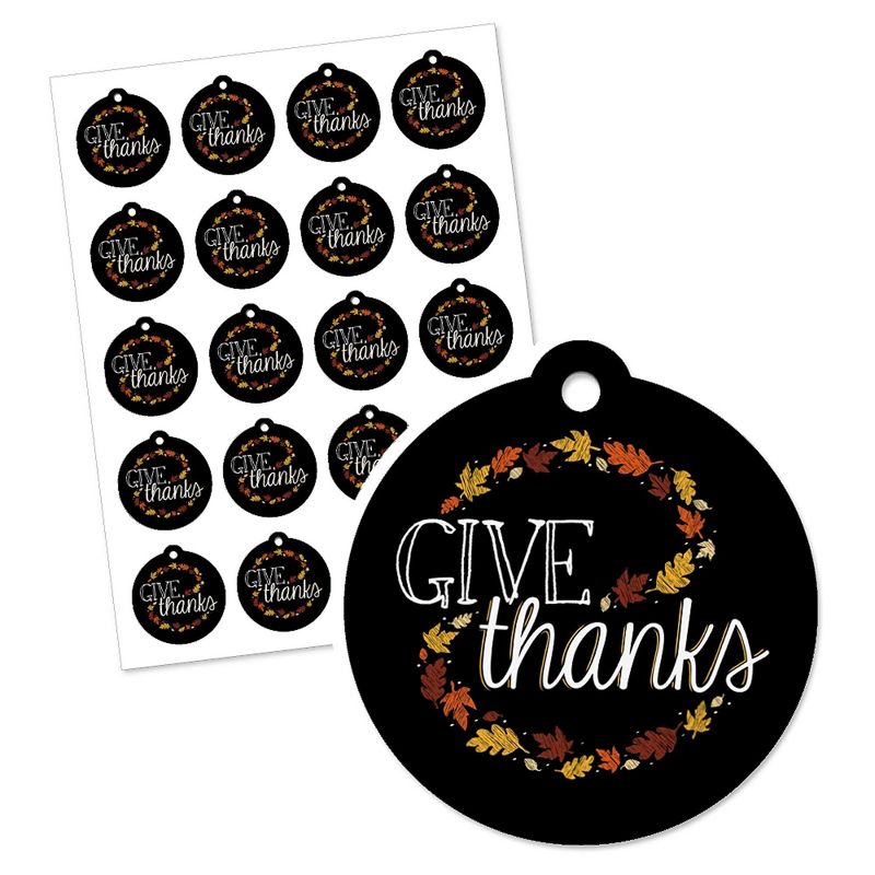 Big Dot of Happiness Give Thanks - Thanksgiving Party Favor Gift Tags (Set of 20), 2 of 5