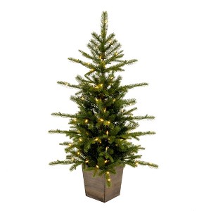 Vickerman 4' x 30" Winston Spruce Artificial Christmas Tree PreLit - 1 of 4