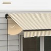 VisioGear Retractable Awning, 12'*10' Patio Awnings with Manual Crank Handle for Deck, Yard, Beige & White, 155.5"*16.5"*59.6" - 4 of 4