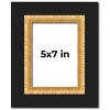 PosterPalooza | Photo Size Embellished Brown Picture Frame - UV Acrylic, Foam Board Backing, Hanging Hardware - 2 of 4