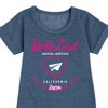Girls' - Barbie - Barbie Land Postal Service California Graphic Short Sleeve Fleece Dress - 2 of 4