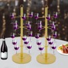 YIYIBYUS 2Pcs Wine Glass Display Stand, Champagne Tower, 4 Tier Cocktail Tree Stand - 3 of 4