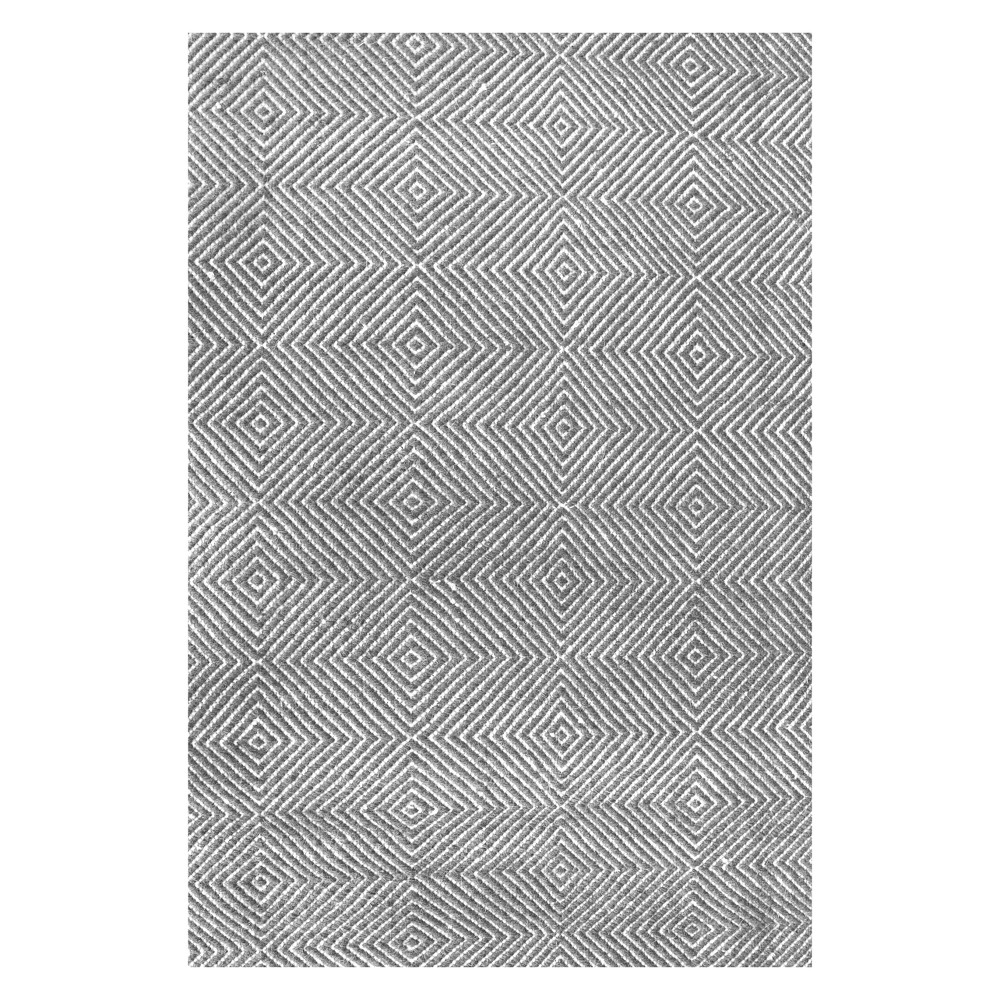 4'x6' Ago Wool and Cotton Hand Woven Area Rug Gray - nuLOOM