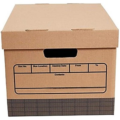 STOR/FILE Medium-Duty 100% Recycled Storage Boxes, Letter/Legal Files,  12.5 x 16.25 x 10.25, Kraft/Green, 12/Carton