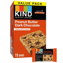 KIND Healthy Grains Bars Peanut Butter Dark Chocolate Chunk -18oz/15ct