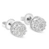 Haus of Brilliance Sterling Silver Diamond Cluster Stud Earrings - 3 of 4
