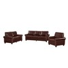 82.68" + 59.45" + 35.8" Faux Leather Round Arm 1+2+3 Seater Sofa Set with Hidden Storage - 3 of 4