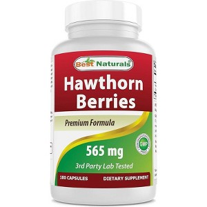 Best Naturals Hawthorn Berries 565 mg 180 Capsules - 1 of 4
