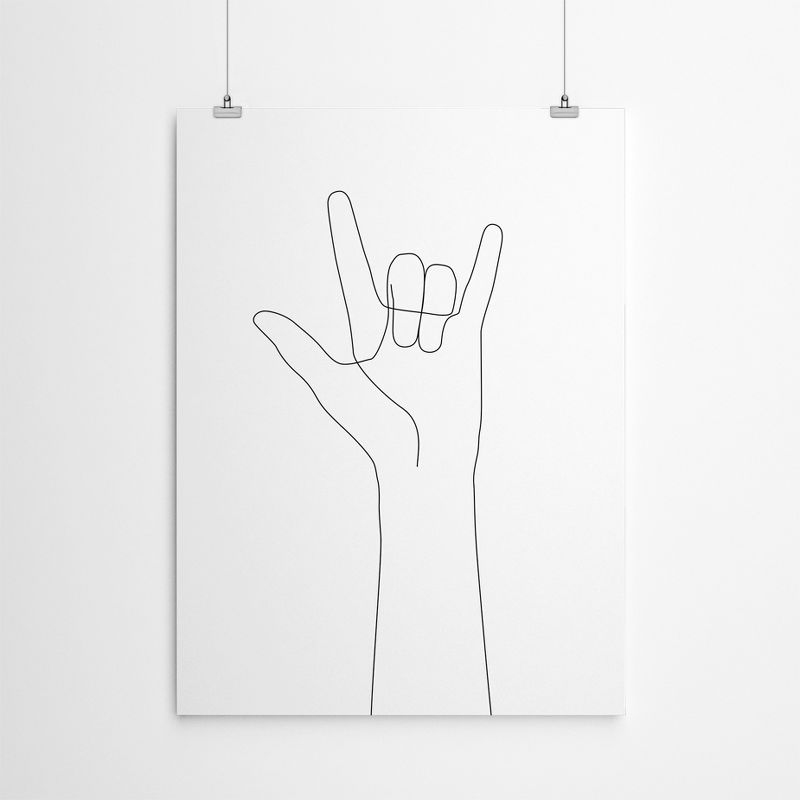 Americanflat Minimalist Love Hand Gesture By Explicit Design Poster Art Print, 4 of 9