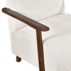 Grungis Corduroy Accent Chairs,Living Room Chairs with Solid Wood Arms and Legs in Brown Finish,Comfy Chairs for Living Room,Bedroom - 3 of 4