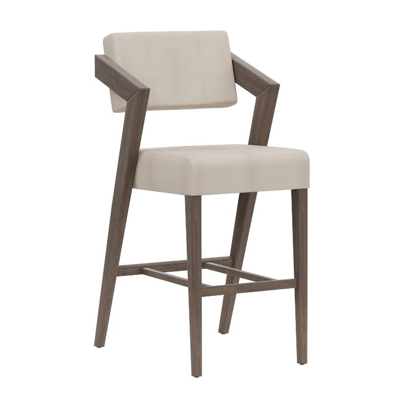 36&#34; Snyder NonSwivel Barstool Aged Gray/Ecru - Hillsdale Furniture, 1 of 14