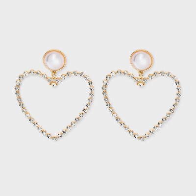 SUGARFIX by BaubleBar Endless Love Drop Earrings - Gold: Statement Zinc Jewelry, 2.72" Length