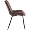 Nordlys Set of 2 Metal and Fabric Dining Chairs Modern Design Style Upholstery Dining Room - 2 of 4