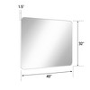 Matte Rounded Rectangle Bathroom Vanity Mirror, Over-Sink Wall Mirror with HD Tempered Glass and Anti-Rust Aluminum Frame - 2 of 4