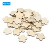Unique Bargains Unfinished Cutouts Decoration Craft Wooden Flowers 50 Pcs - 3 of 4