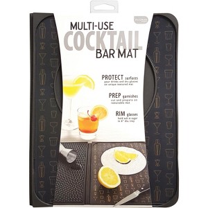 Talisman Designs Multi-Use Cocktail Bar & Drink Dispenser Mat, 9x12 inch , Black - 1 of 4