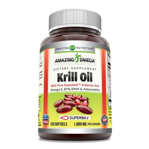 Amazing Omega Superba Krill Oil 500 Mg 120 Softgels - image 1 of 1