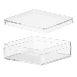 Unique Bargains Square Cube Clear Acrylic Box with Lid for Candy Tiny Jewelry Display - 1 of 4