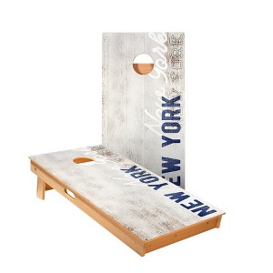 Skip's Garage | New York Blue Vintage Gameday Cornhole Boards - ACA Star Series - 1 of 3