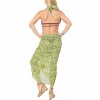 LA LEELA Women's Cover Up Wraps Summer Cover-Up Bikinis Pareos Beachwear Sarong Coverups Pareo Swimwear Beach Party for Women One Size Green,Floral - 2 of 4