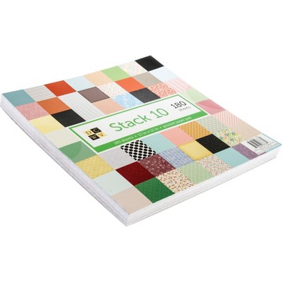 DCWV Single-Sided Cardstock Stack 12"X12" 180/Pkg-Stack 10 Printed, 60 Designs/3 Each