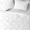 Pintuck Textured  3PC Duvet Cover & Shams Set, Pinch Pleat Design, Ultra Soft, Easy Care - Becky Cameron - 2 of 4