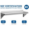 Kitchen Restaurant Garage Laundry Utility Room NSF Certified Stainless Steel Wall Mount Shelf with Backsplash and Metal Shelving - 4 of 4