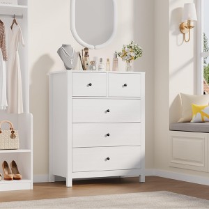 5 Drawer Dresser for Bedroom, Modern Tall Dresser Organizer with Storage Drawers - 1 of 4