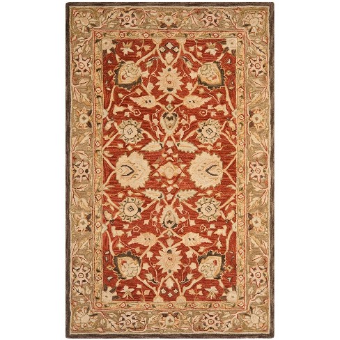 Anatolia An512 Hand Tufted Area Rug - Rust/green - 6'x9' - Safavieh ...