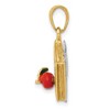 Black Bow Jewelry 14k Yellow Gold 3D Enameled ABC Schoolbook Pendant - 2 of 4