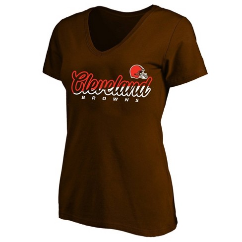 NFL Cleveland Browns Short Sleeve V-Neck Plus Size T-Shirt - 1X