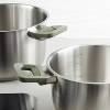 BergHOFF Bolt 8Pc Recycled 18/10 Stainless Steel Cookware Set with Glass Lids, Green - 3 of 4