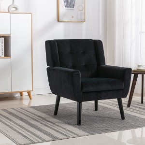Sapphtopaz Modern Soft Accent Chair Wood Frame Ergonomics Lounge Chair Modern Living Room Chair Comfy Chair for Living Room, Blue - 1 of 4