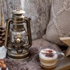Feuerhand Outdoor Kerosene Fuel Lantern, German Made Weather Resistant Baby Special 276 Galvanized Hurricane Lamp for Camping or Patio, 10 Inches - 3 of 4