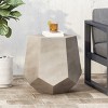 Vynxaria Patio Coffee Tables - Light Grey 20.5" Contemporary Outdoor Side Table - 3 of 4