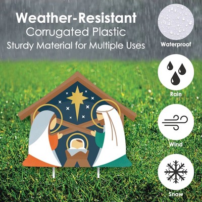 Holy Nativity Angel and Manger Scene Outdoor Yard Decorations